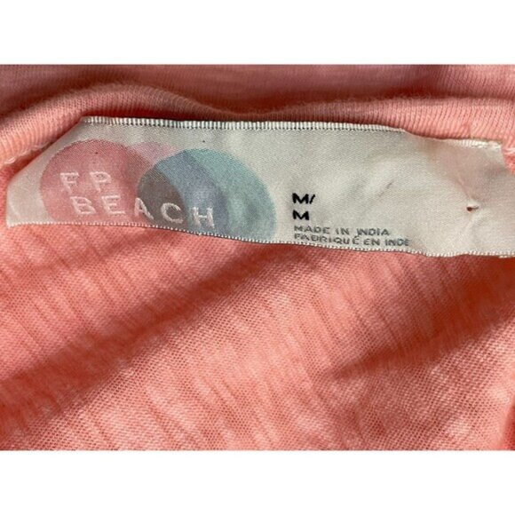 Free People Elisa Women's M Pink Dress Cotton Maxi Beach Ruffled One-Shoulder - Picture 7 of 9